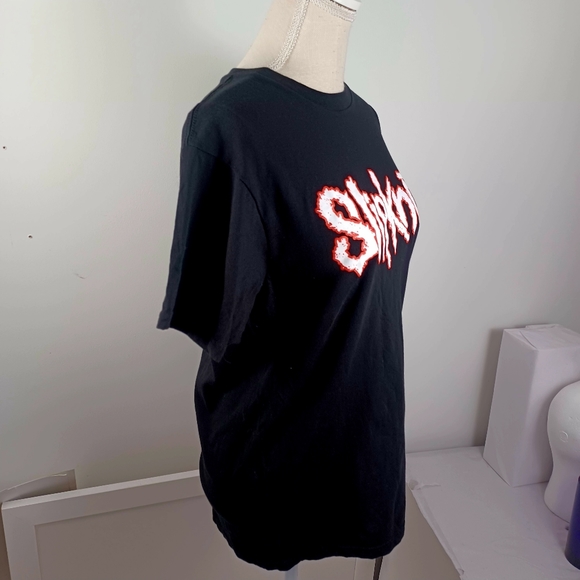 Slipnot Graphic Print T-Shirt Medium Black -Short Sleeve -Tagless - Picture 2 of 10